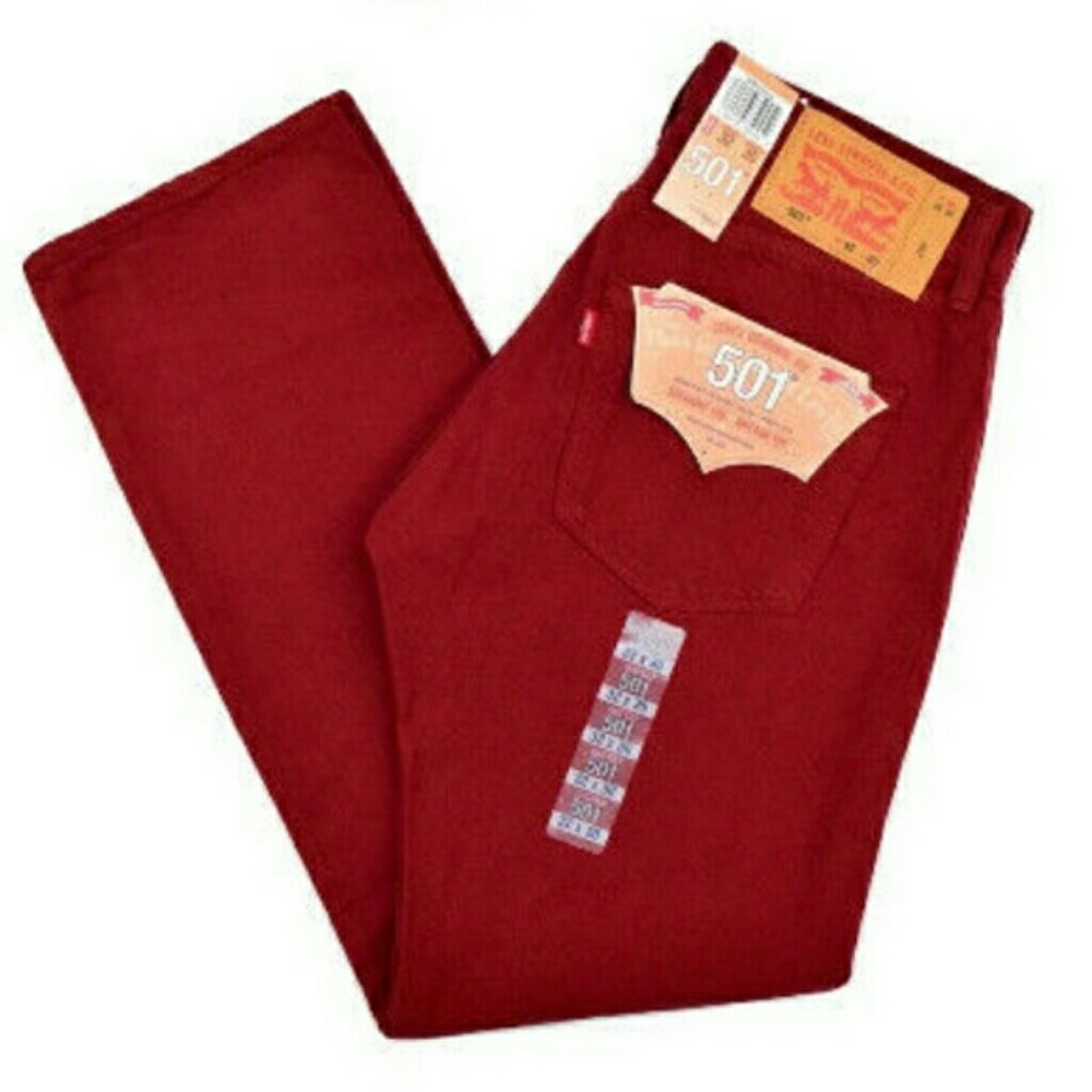 Red Levi's Jeans 501 XX in the sizes of Waist 36 a